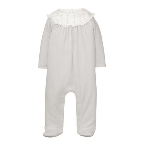 Janie and Jack Other - Janie and Jack Gray Velour Footie